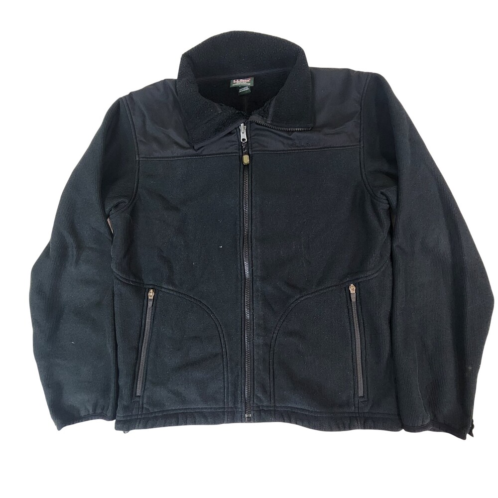 Vintage L.L. Bean Mens Sherpa Lined Jacket Size S Black Outdoor Outfitter #2150